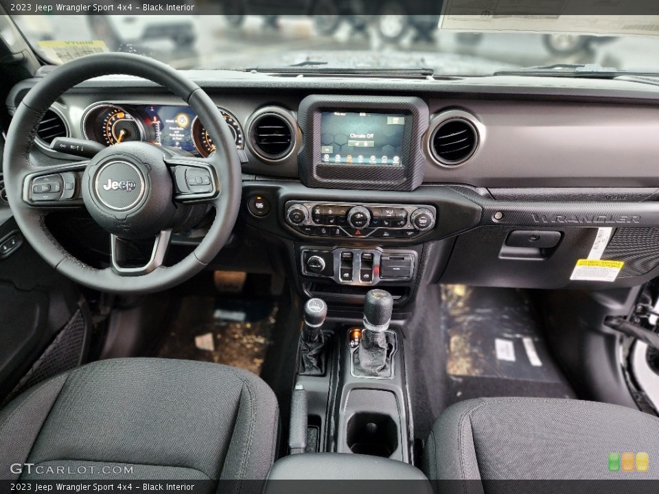 Black Interior Dashboard for the 2023 Jeep Wrangler Sport 4x4 #145428738