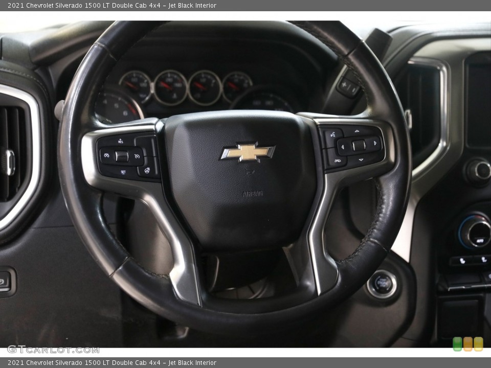 Jet Black Interior Steering Wheel for the 2021 Chevrolet Silverado 1500 LT Double Cab 4x4 #145428762
