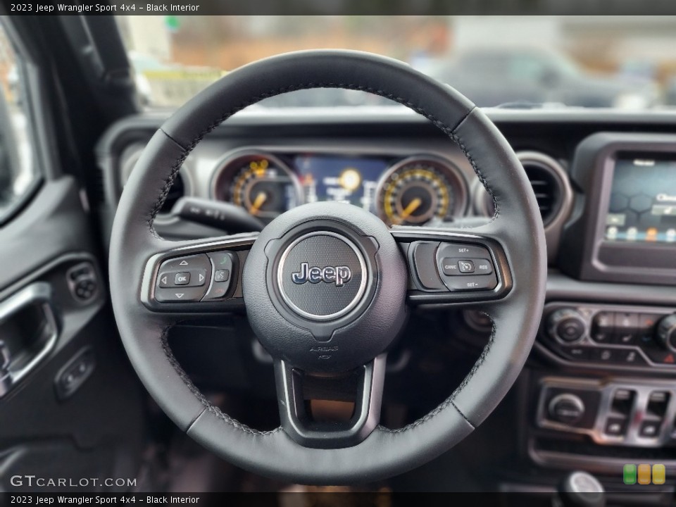 Black Interior Steering Wheel for the 2023 Jeep Wrangler Sport 4x4 #145428843