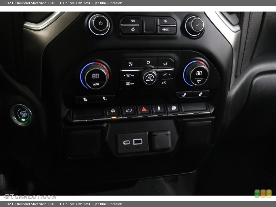 Jet Black Interior Controls for the 2021 Chevrolet Silverado 1500 LT Double Cab 4x4 #145428877