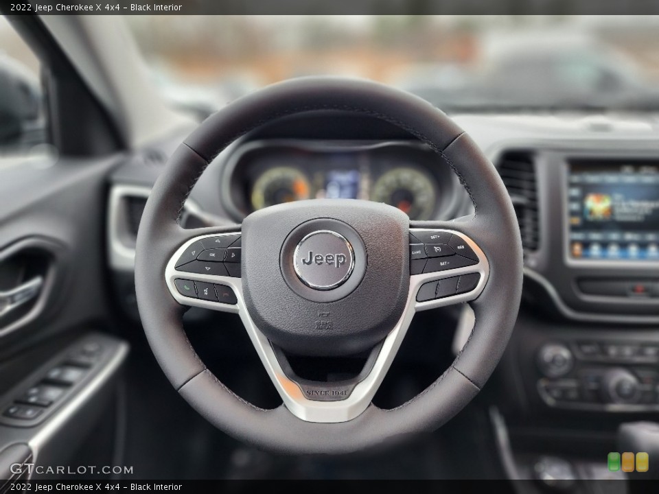 Black Interior Steering Wheel for the 2022 Jeep Cherokee X 4x4 #145430208
