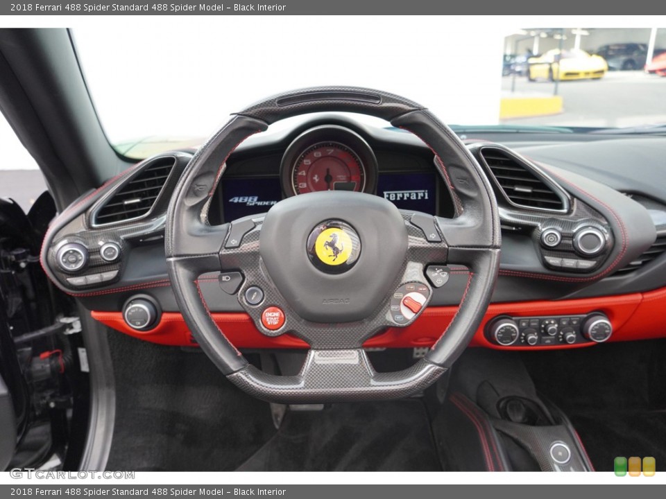 Black Interior Steering Wheel for the 2018 Ferrari 488 Spider  #145430784