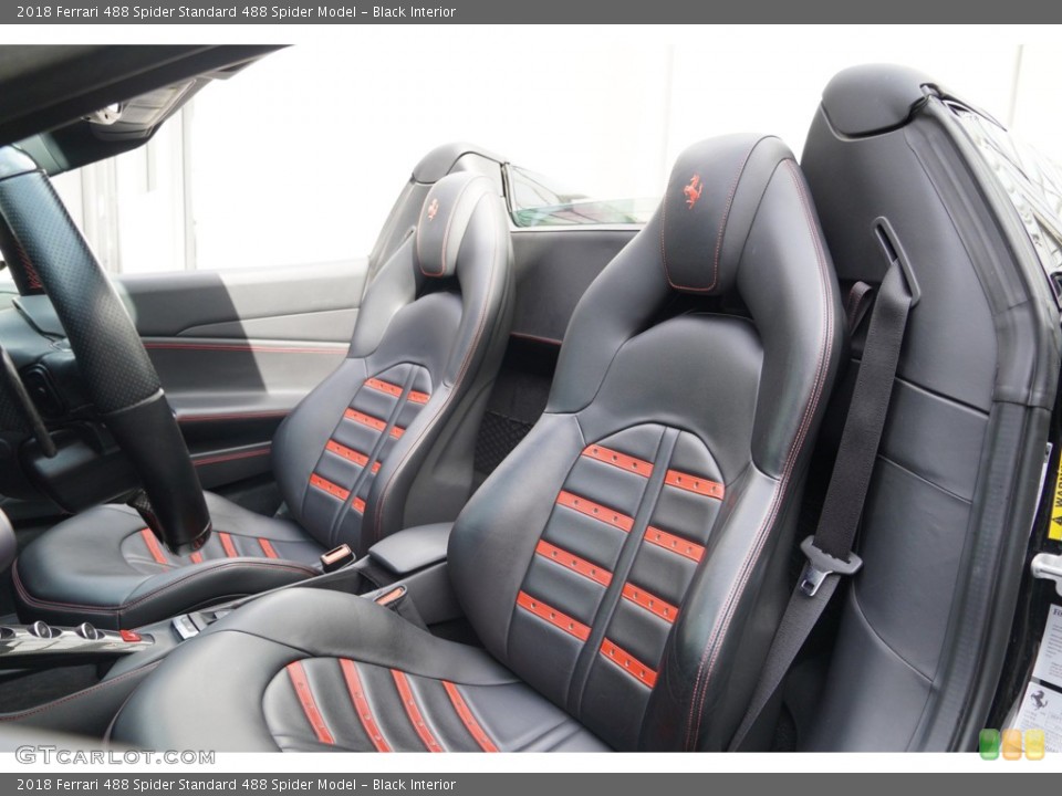 Black Interior Front Seat for the 2018 Ferrari 488 Spider  #145430812