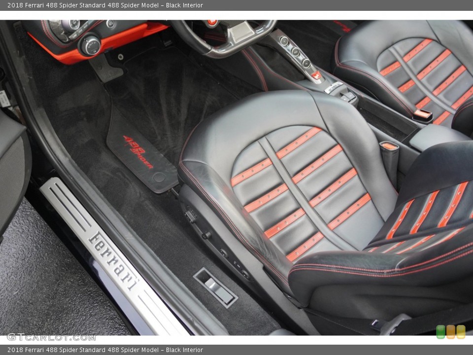 Black Interior Front Seat for the 2018 Ferrari 488 Spider  #145430871