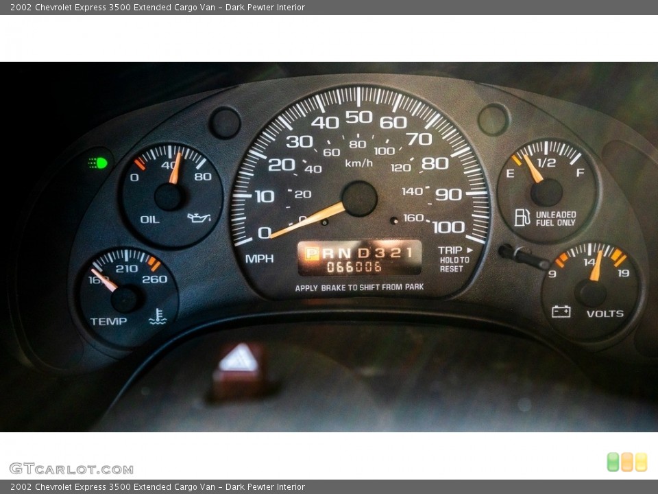 Dark Pewter Interior Gauges for the 2002 Chevrolet Express 3500 Extended Cargo Van #145431666