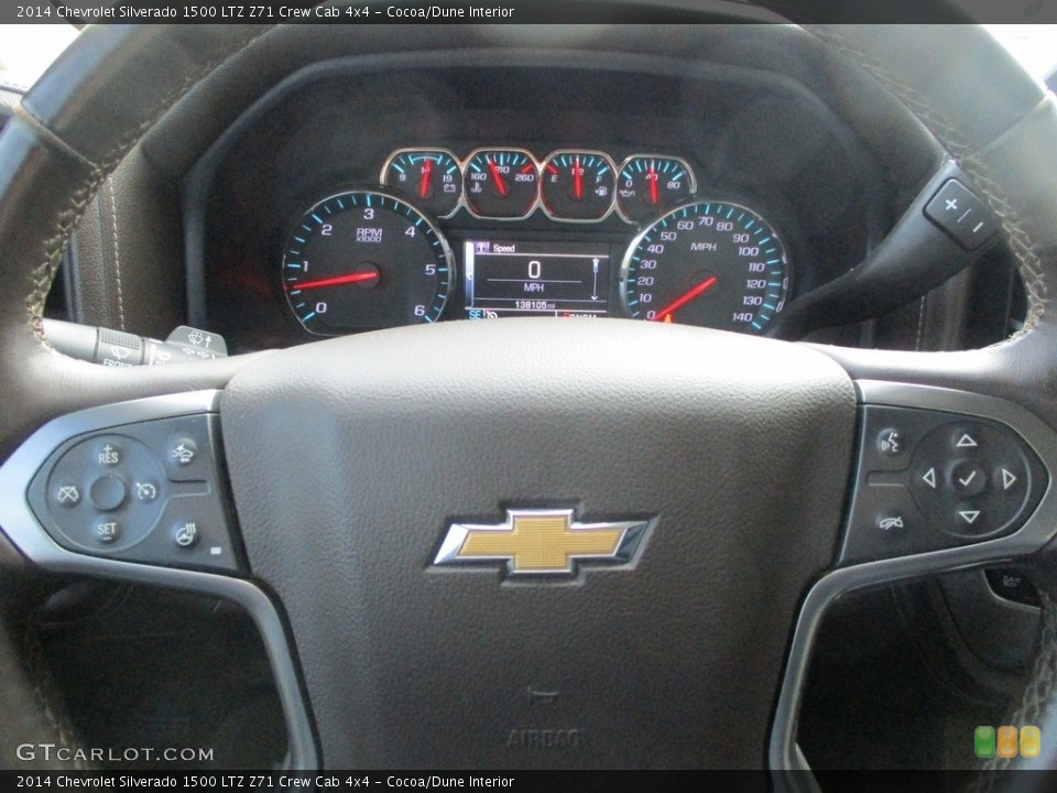 Cocoa/Dune Interior Steering Wheel for the 2014 Chevrolet Silverado 1500 LTZ Z71 Crew Cab 4x4 #145431765
