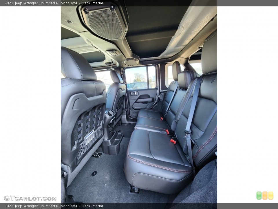 Black Interior Rear Seat for the 2023 Jeep Wrangler Unlimited Rubicon 4x4 #145433481