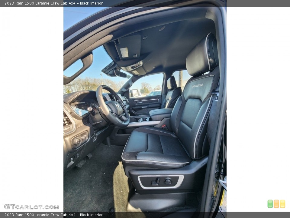 Black Interior Front Seat for the 2023 Ram 1500 Laramie Crew Cab 4x4 #145434045