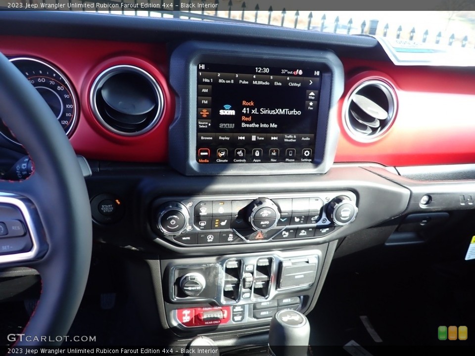 Black Interior Controls for the 2023 Jeep Wrangler Unlimited Rubicon Farout Edition 4x4 #145434063