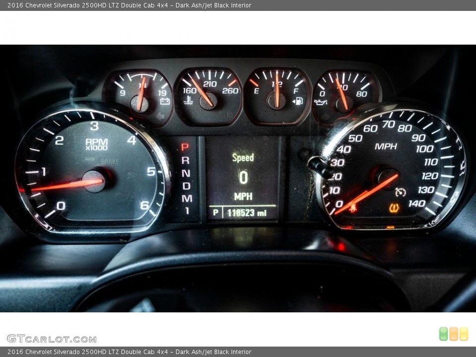 Dark Ash/Jet Black Interior Gauges for the 2016 Chevrolet Silverado 2500HD LTZ Double Cab 4x4 #145434207