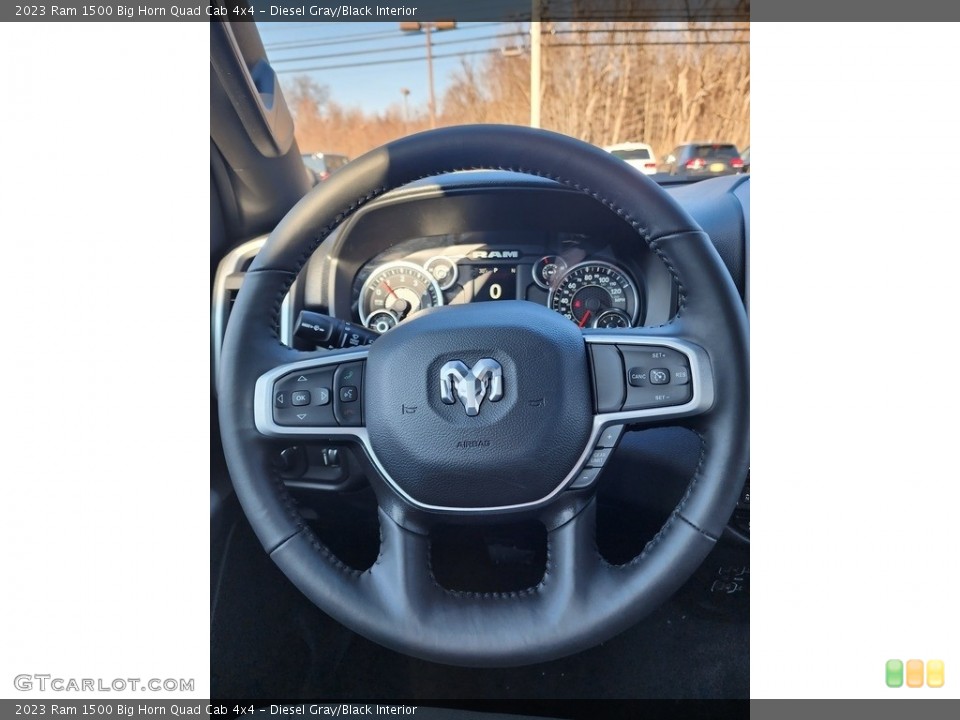 Diesel Gray/Black Interior Steering Wheel for the 2023 Ram 1500 Big Horn Quad Cab 4x4 #145434483