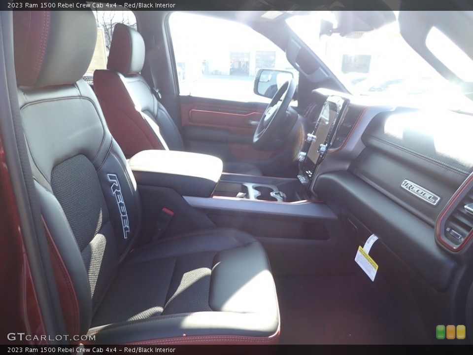 Red/Black Interior Front Seat for the 2023 Ram 1500 Rebel Crew Cab 4x4 #145434813