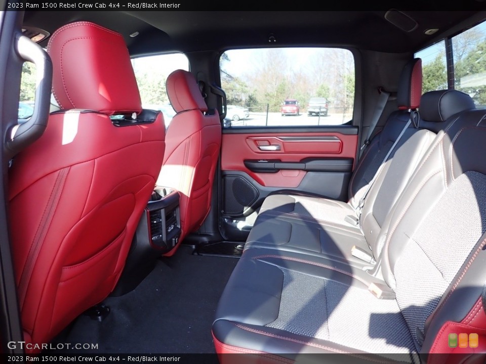 Red/Black Interior Rear Seat for the 2023 Ram 1500 Rebel Crew Cab 4x4 #145434870