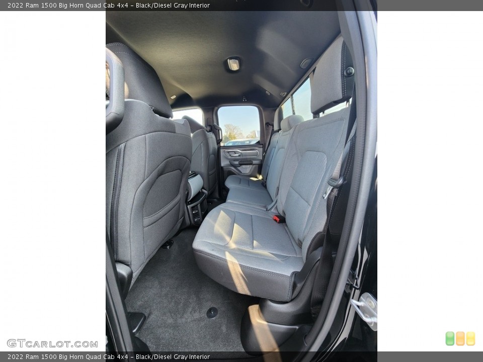 Black/Diesel Gray Interior Rear Seat for the 2022 Ram 1500 Big Horn Quad Cab 4x4 #145434906