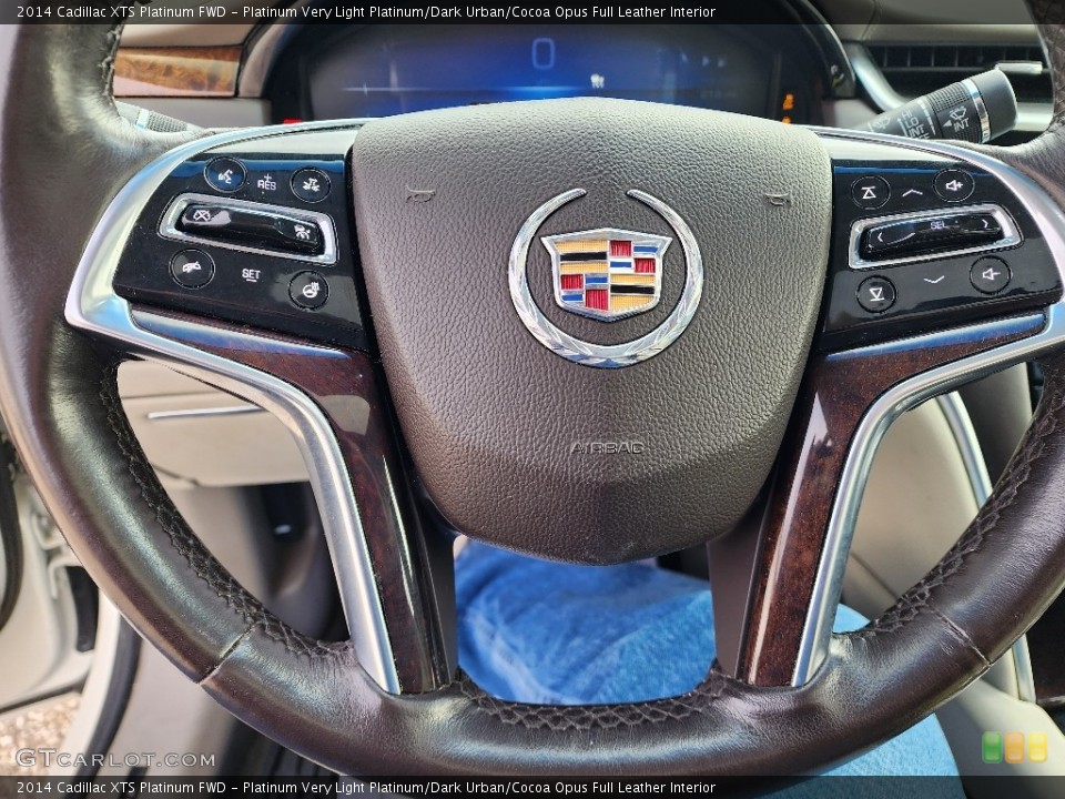 Platinum Very Light Platinum/Dark Urban/Cocoa Opus Full Leather Interior Steering Wheel for the 2014 Cadillac XTS Platinum FWD #145435140