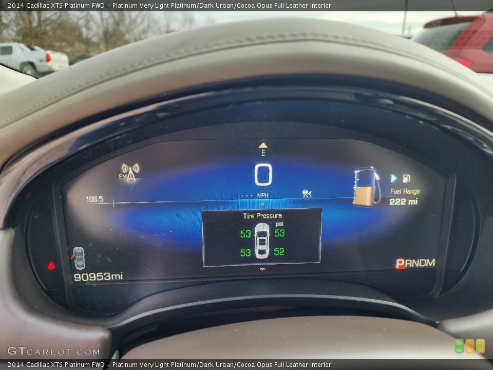 Platinum Very Light Platinum/Dark Urban/Cocoa Opus Full Leather Interior Gauges for the 2014 Cadillac XTS Platinum FWD #145435185
