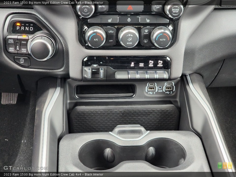 Black Interior Controls for the 2023 Ram 1500 Big Horn Night Edition Crew Cab 4x4 #145436797