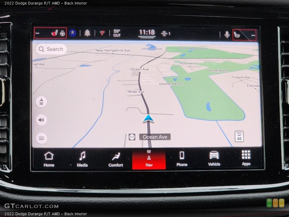 Black Interior Navigation for the 2022 Dodge Durango R/T AWD #145439449