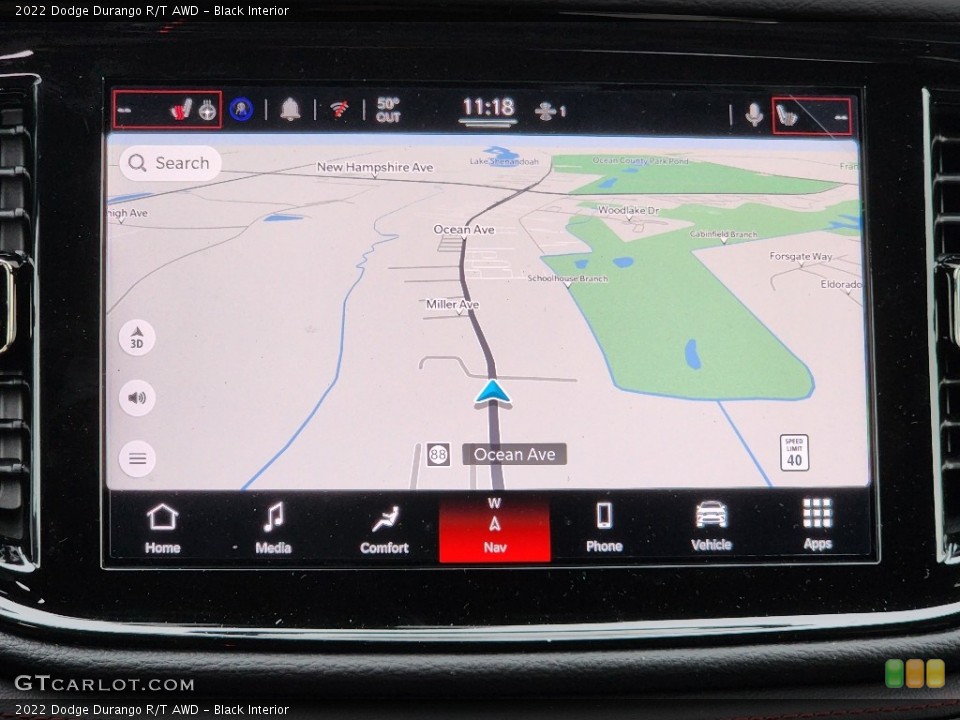 Black Interior Navigation for the 2022 Dodge Durango R/T AWD #145439449