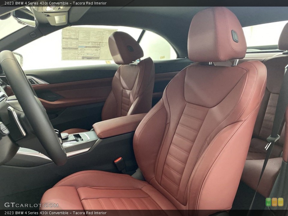 Tacora Red Interior Front Seat for the 2023 BMW 4 Series 430i Convertible #145440730