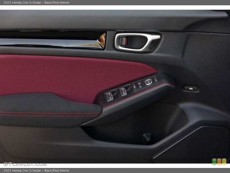 Black/Red Interior Door Panel for the 2023 Honda Civic Si Sedan #145441522