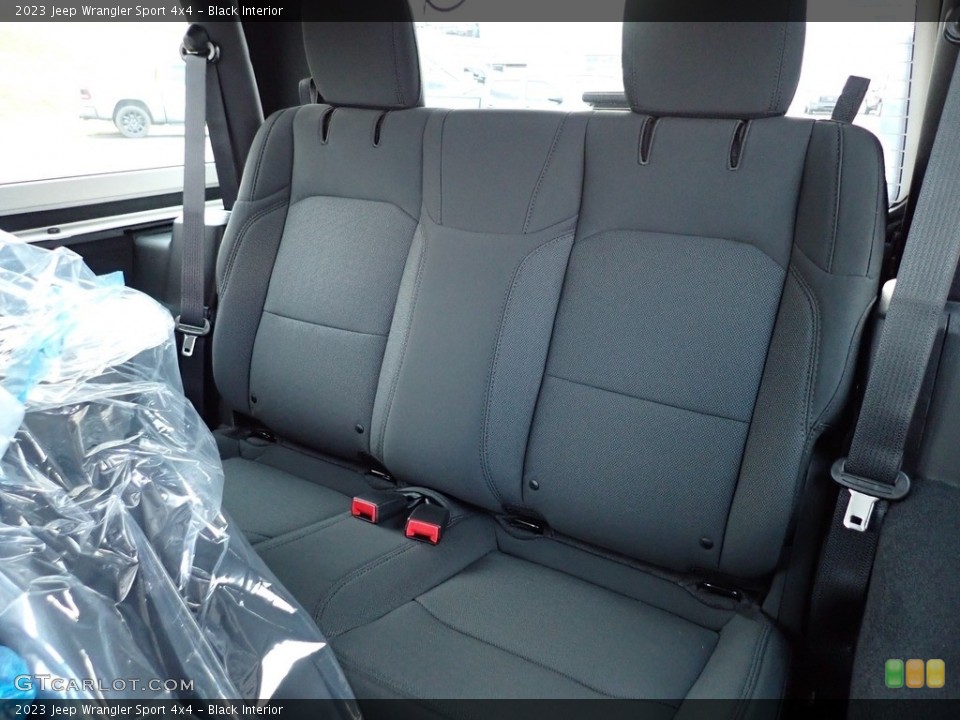 Black Interior Rear Seat for the 2023 Jeep Wrangler Sport 4x4 #145442278