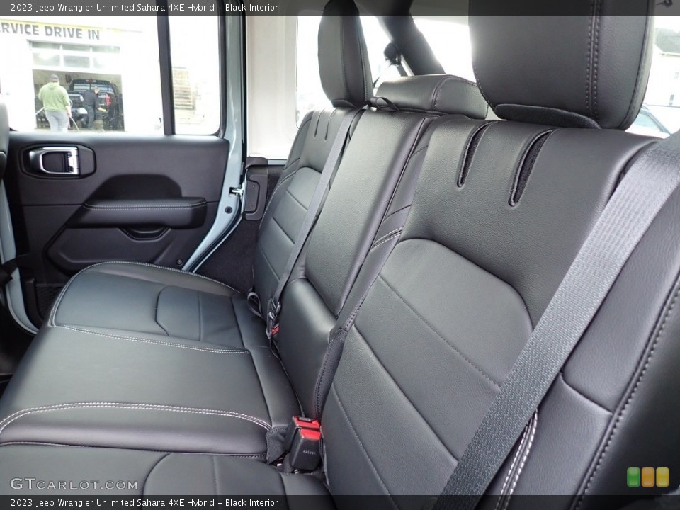 Black Interior Rear Seat for the 2023 Jeep Wrangler Unlimited Sahara 4XE Hybrid #145443305