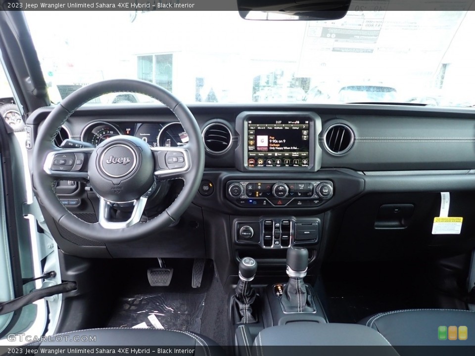Black Interior Dashboard for the 2023 Jeep Wrangler Unlimited Sahara 4XE Hybrid #145443331