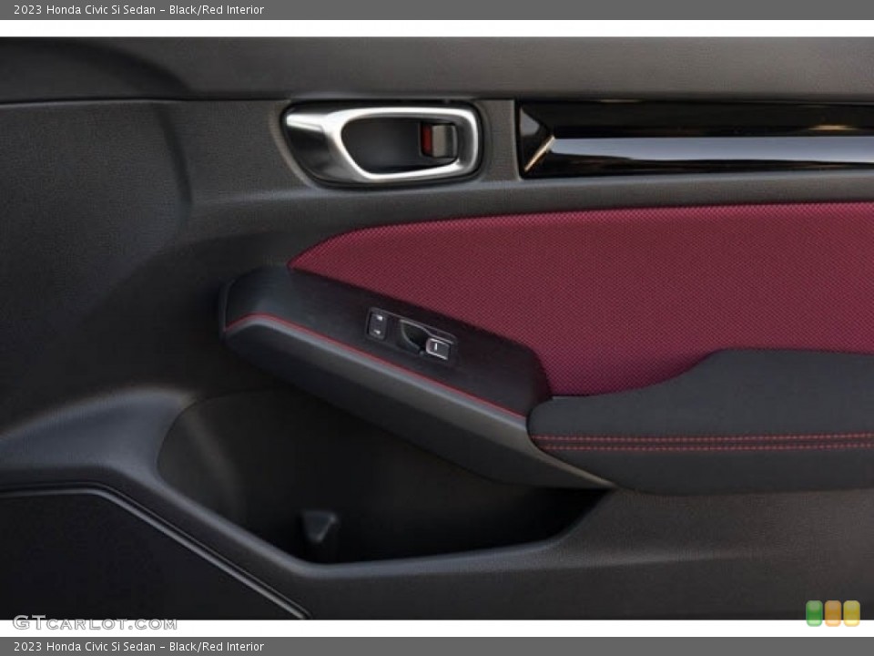 Black/Red Interior Door Panel for the 2023 Honda Civic Si Sedan #145444600