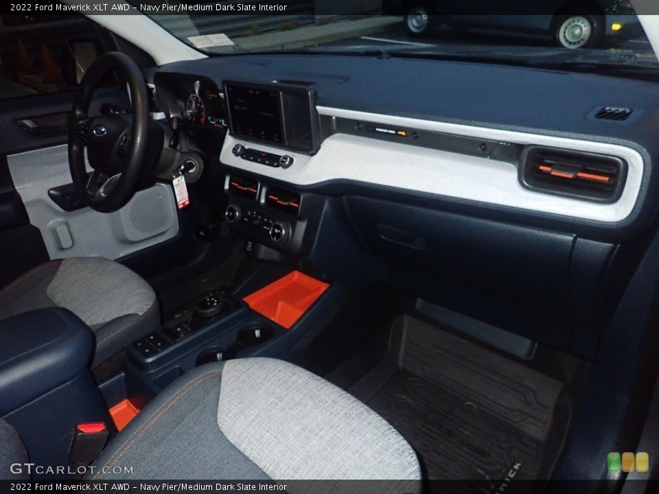 Navy Pier/Medium Dark Slate Interior Dashboard for the 2022 Ford Maverick XLT AWD #145444651