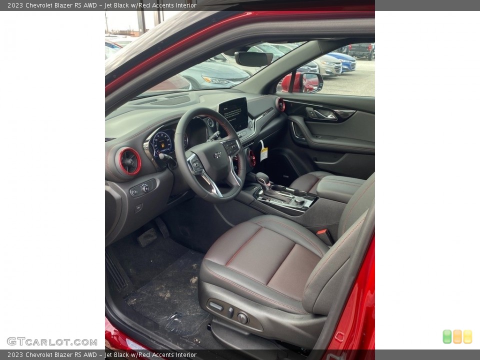 Jet Black w/Red Accents 2023 Chevrolet Blazer Interiors
