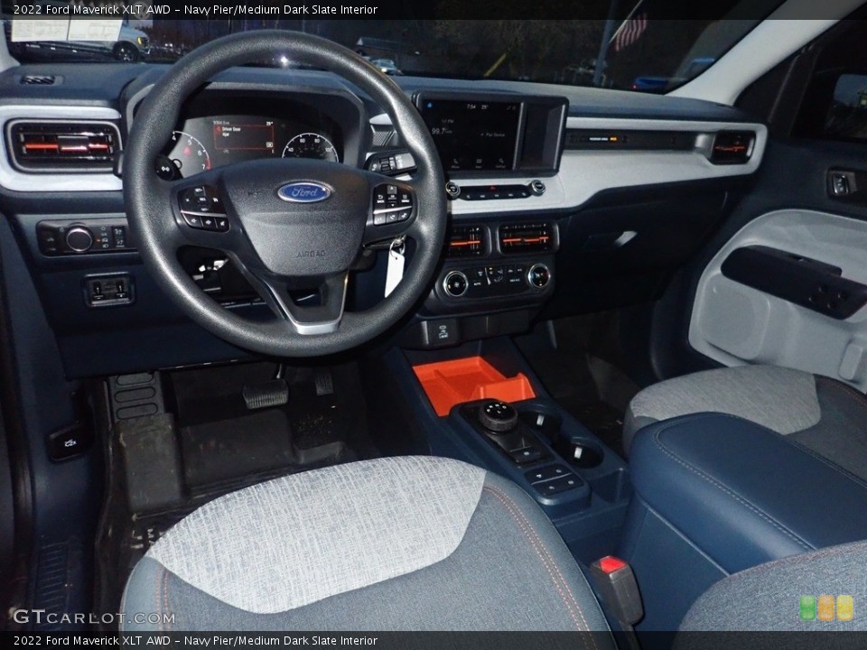 Navy Pier/Medium Dark Slate Interior Front Seat for the 2022 Ford Maverick XLT AWD #145444816
