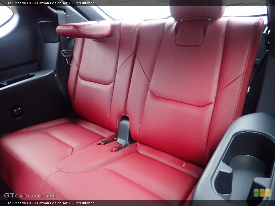 Red Interior Rear Seat for the 2023 Mazda CX-9 Carbon Edition AWD #145447339