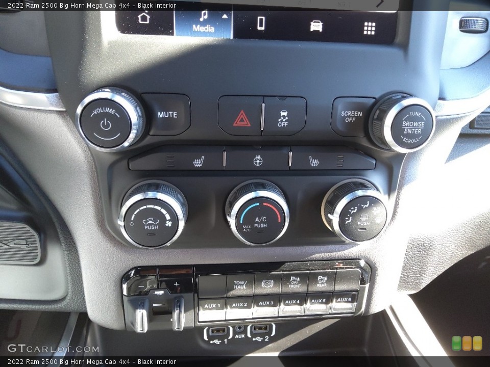 Black Interior Controls for the 2022 Ram 2500 Big Horn Mega Cab 4x4 #145447813
