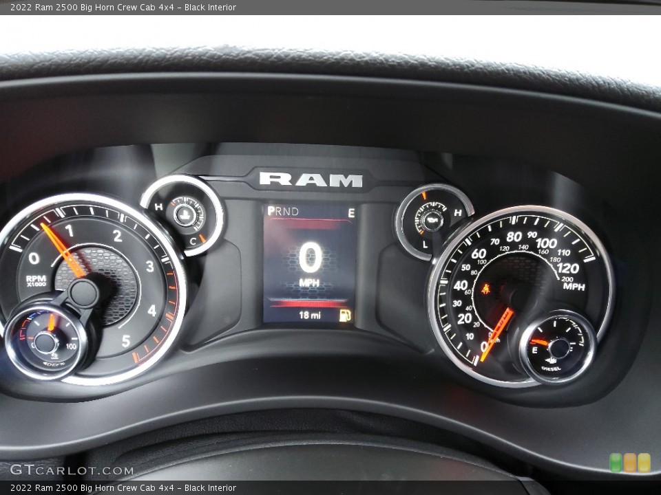 Black Interior Gauges for the 2022 Ram 2500 Big Horn Crew Cab 4x4 #145449853