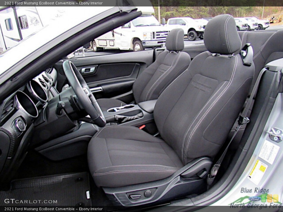 Ebony Interior Photo for the 2021 Ford Mustang EcoBoost Convertible #145449928