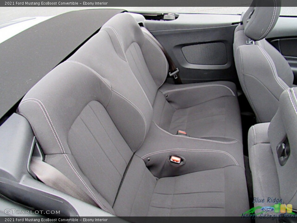 Ebony Interior Rear Seat for the 2021 Ford Mustang EcoBoost Convertible #145449934
