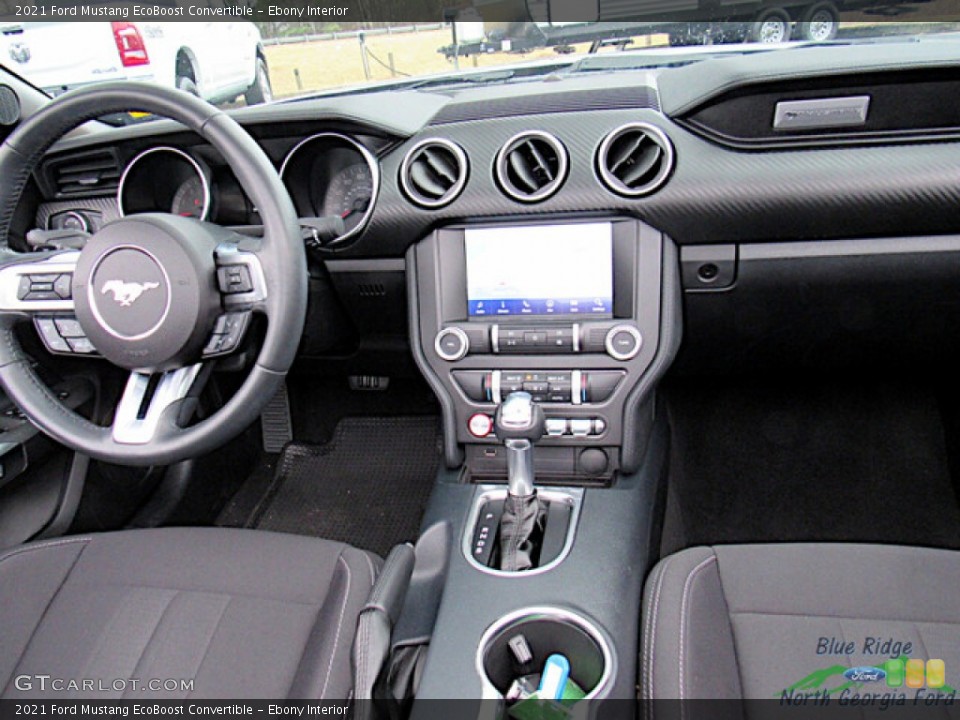 Ebony Interior Dashboard for the 2021 Ford Mustang EcoBoost Convertible #145449943