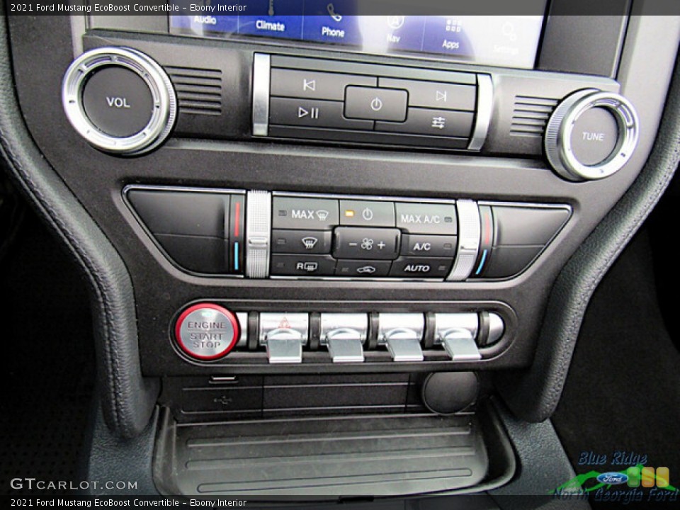 Ebony Interior Controls for the 2021 Ford Mustang EcoBoost Convertible #145449961