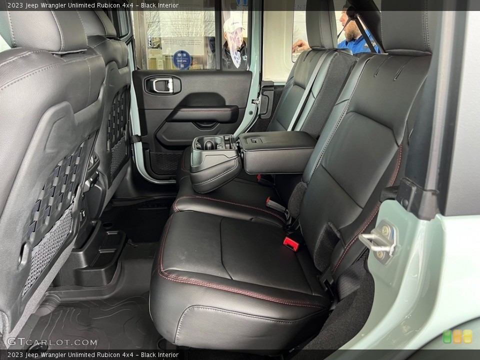 Black Interior Rear Seat for the 2023 Jeep Wrangler Unlimited Rubicon 4x4 #145450747