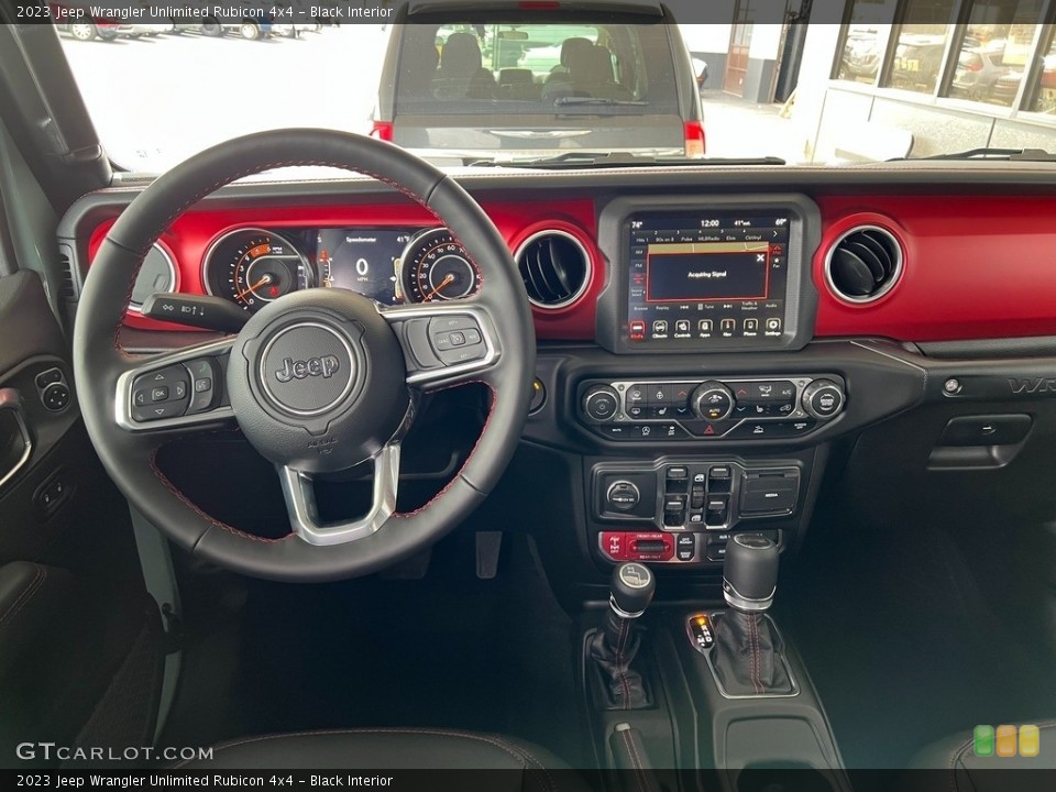 Black Interior Dashboard for the 2023 Jeep Wrangler Unlimited Rubicon 4x4 #145450852