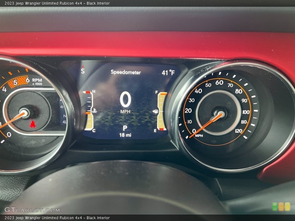 Black Interior Gauges for the 2023 Jeep Wrangler Unlimited Rubicon 4x4 #145450916