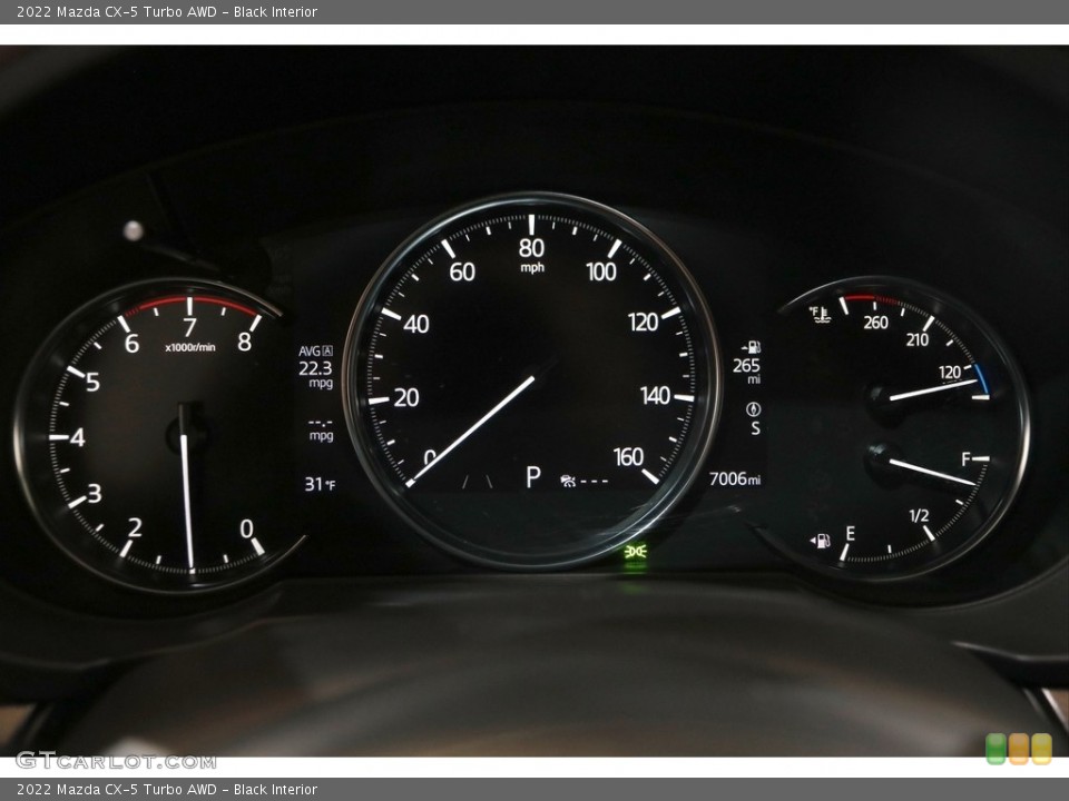 Black Interior Gauges for the 2022 Mazda CX-5 Turbo AWD #145452155