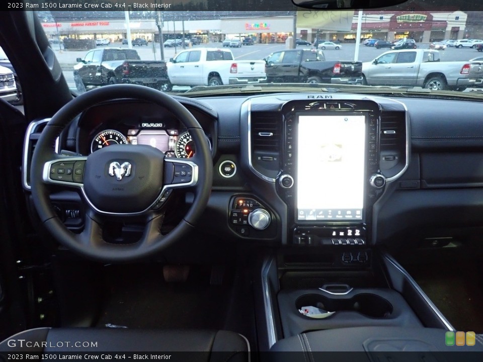 Black Interior Dashboard for the 2023 Ram 1500 Laramie Crew Cab 4x4 #145452925