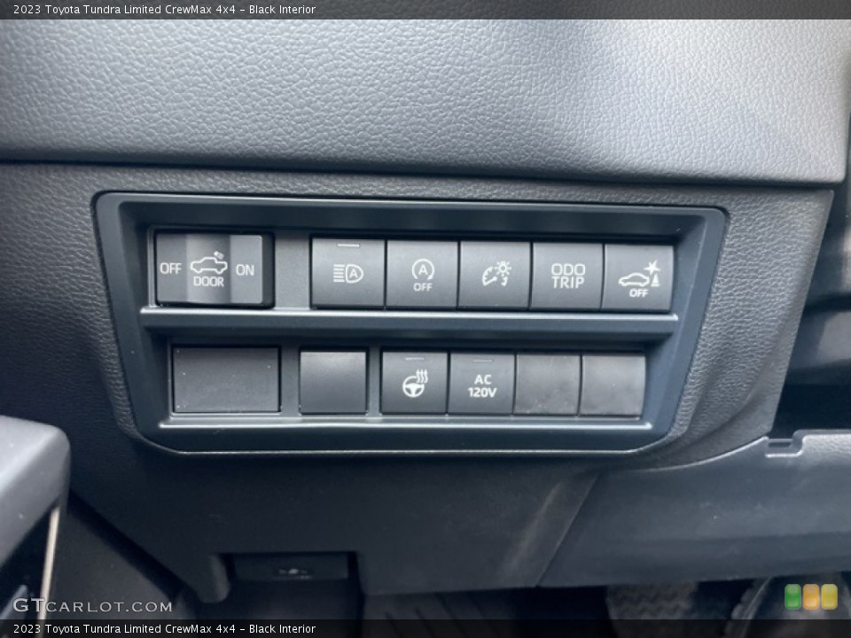 Black Interior Controls for the 2023 Toyota Tundra Limited CrewMax 4x4 #145453765
