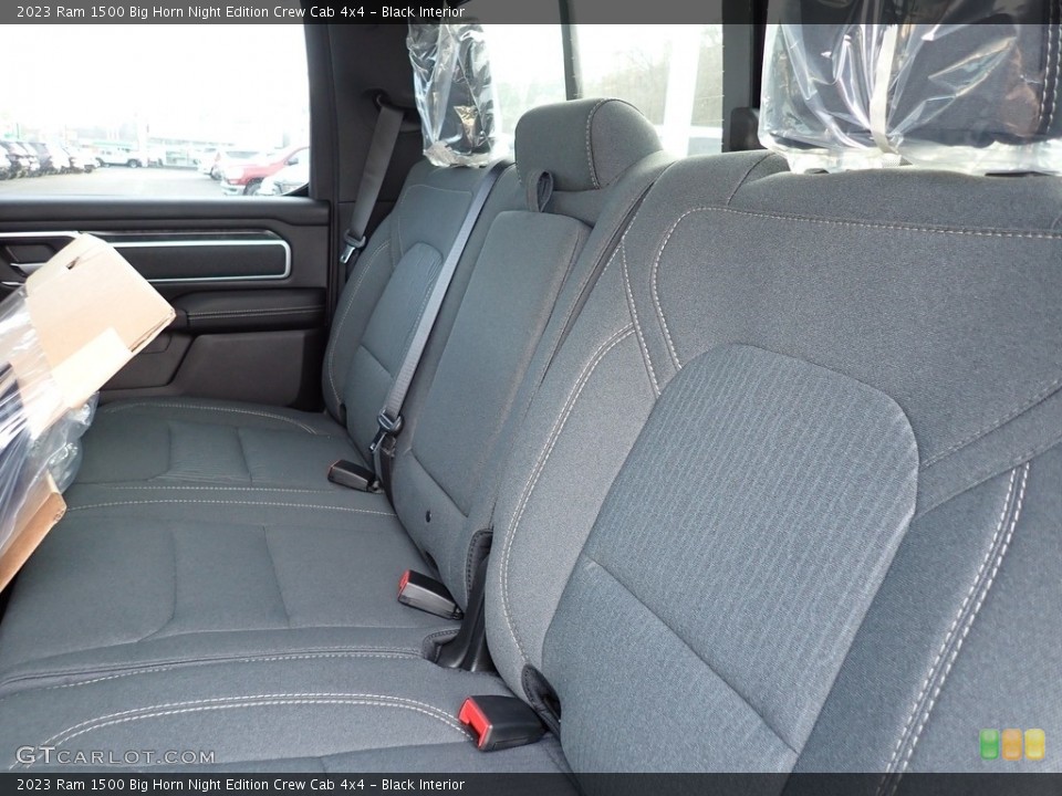 Black Interior Rear Seat for the 2023 Ram 1500 Big Horn Night Edition Crew Cab 4x4 #145454569