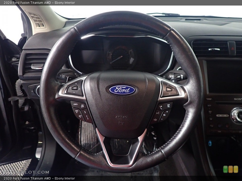 Ebony Interior Steering Wheel for the 2020 Ford Fusion Titanium AWD #145455016