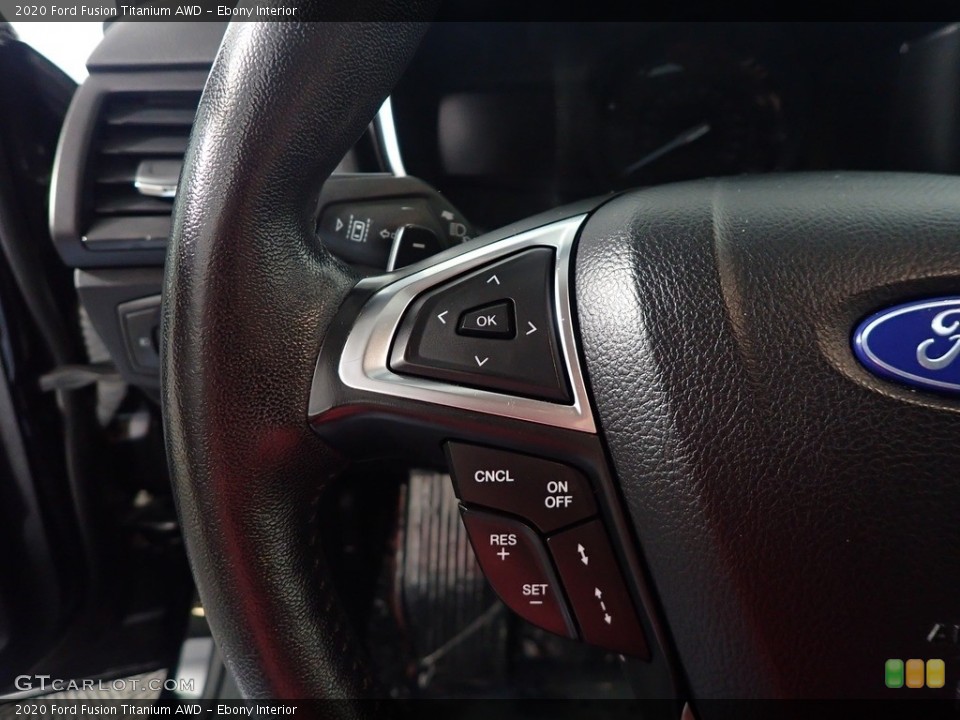 Ebony Interior Steering Wheel for the 2020 Ford Fusion Titanium AWD #145455036
