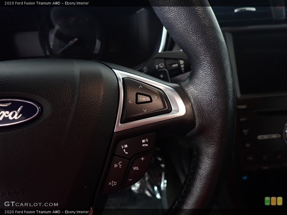 Ebony Interior Steering Wheel for the 2020 Ford Fusion Titanium AWD #145455046