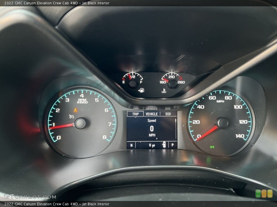 Jet Black Interior Gauges for the 2022 GMC Canyon Elevation Crew Cab 4WD #145456775